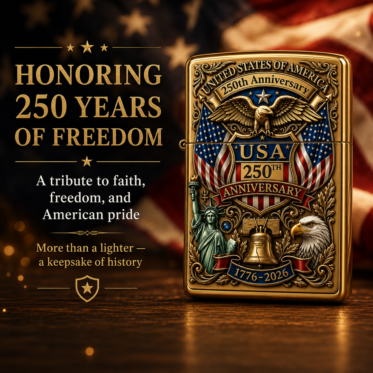 Cumonu™ Limited Edition 1776–2026 Semiquincentennial Commemorative Lighter